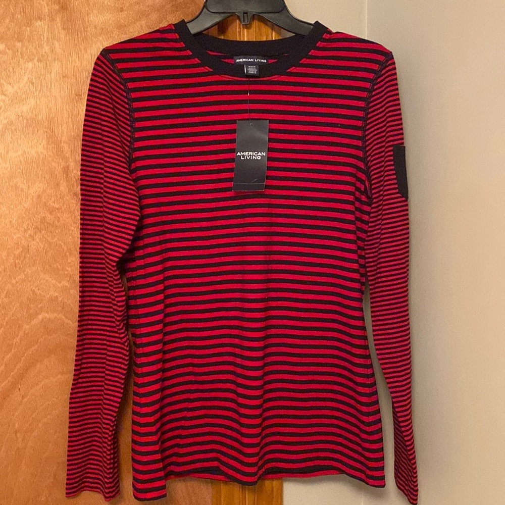 American Living, Women’s Long-Sleeve Shirt, Black & Red, New with Tags